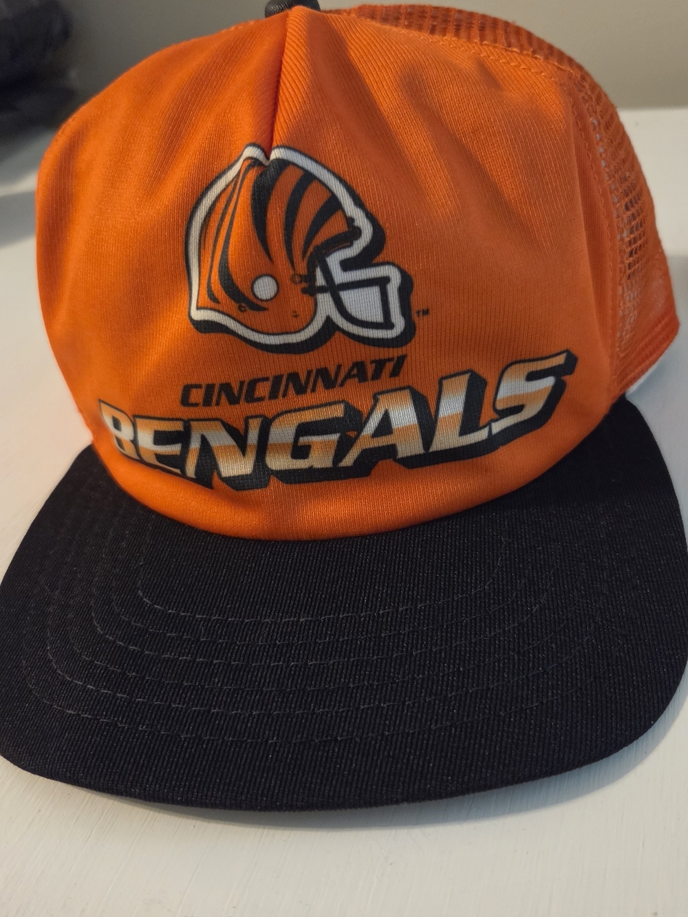 Vintage 80s 90s Cincinnati Bengals New Era Pro Design Snapback Hat Trucker Cap
